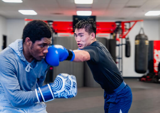 Song Yadong trains at the UFC Gym in Sacramento, California, on February 5, 2024. (Photo by Zac Pacleb/Zuffa LLC)